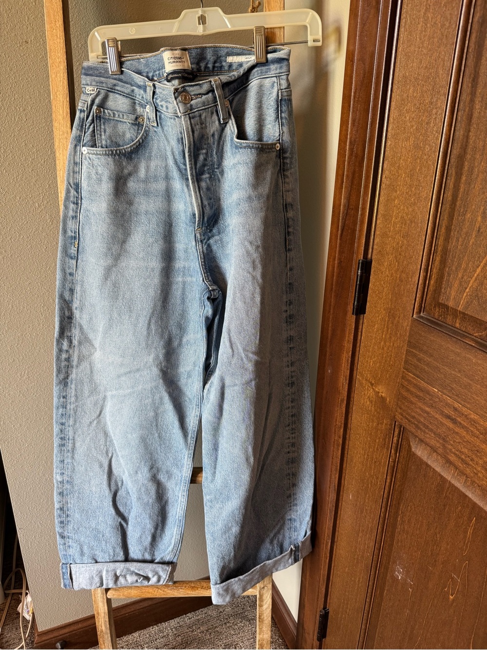 Citizens Of Humanity Light Wash Wide Leg Jeans
